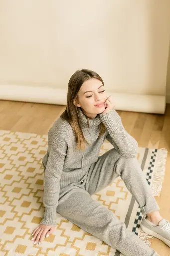 Cotton Lounge Set – Heather Grey